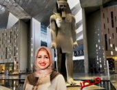 شاهد بالفيديو … عمود الملك مرنبتاح.. قطعة فرعونية تزين بهو المتحف المصري الكبير صلاح